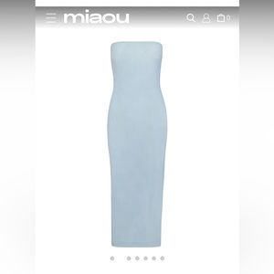Miaou blue strapless midi dress xxs